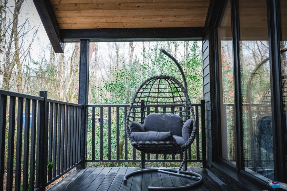 A private deck in the trees at Drumhierny